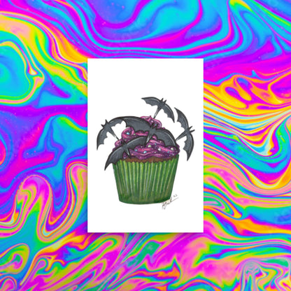 batty cupcake print
