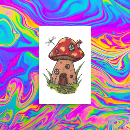 tiny mushy house print
