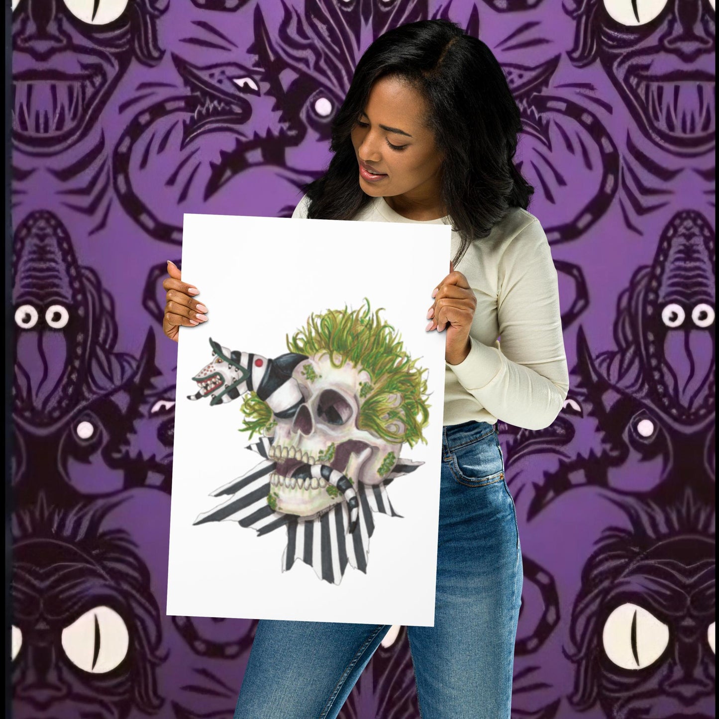 Beetle Skull Print