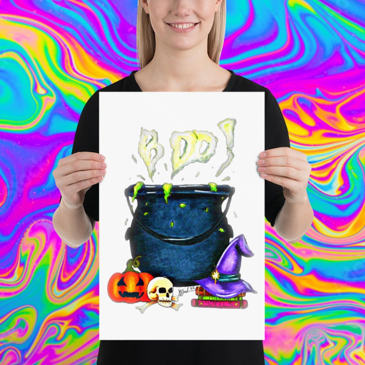 BOO! cauldron print
