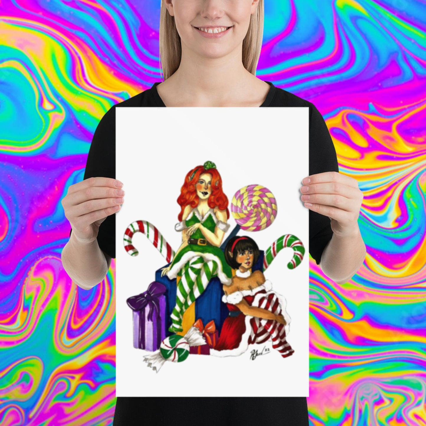 Santa's little helpers print