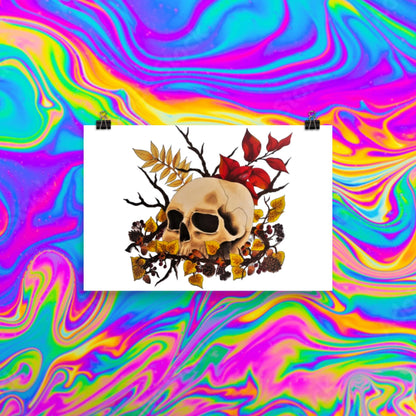 autumn skull print