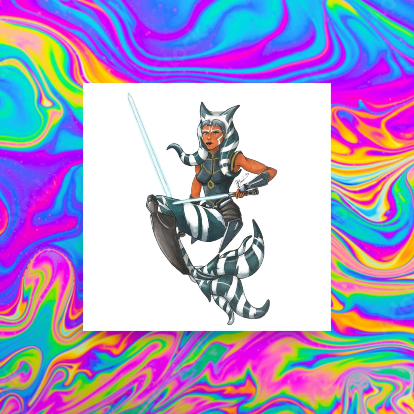Ahsoka mermaid print