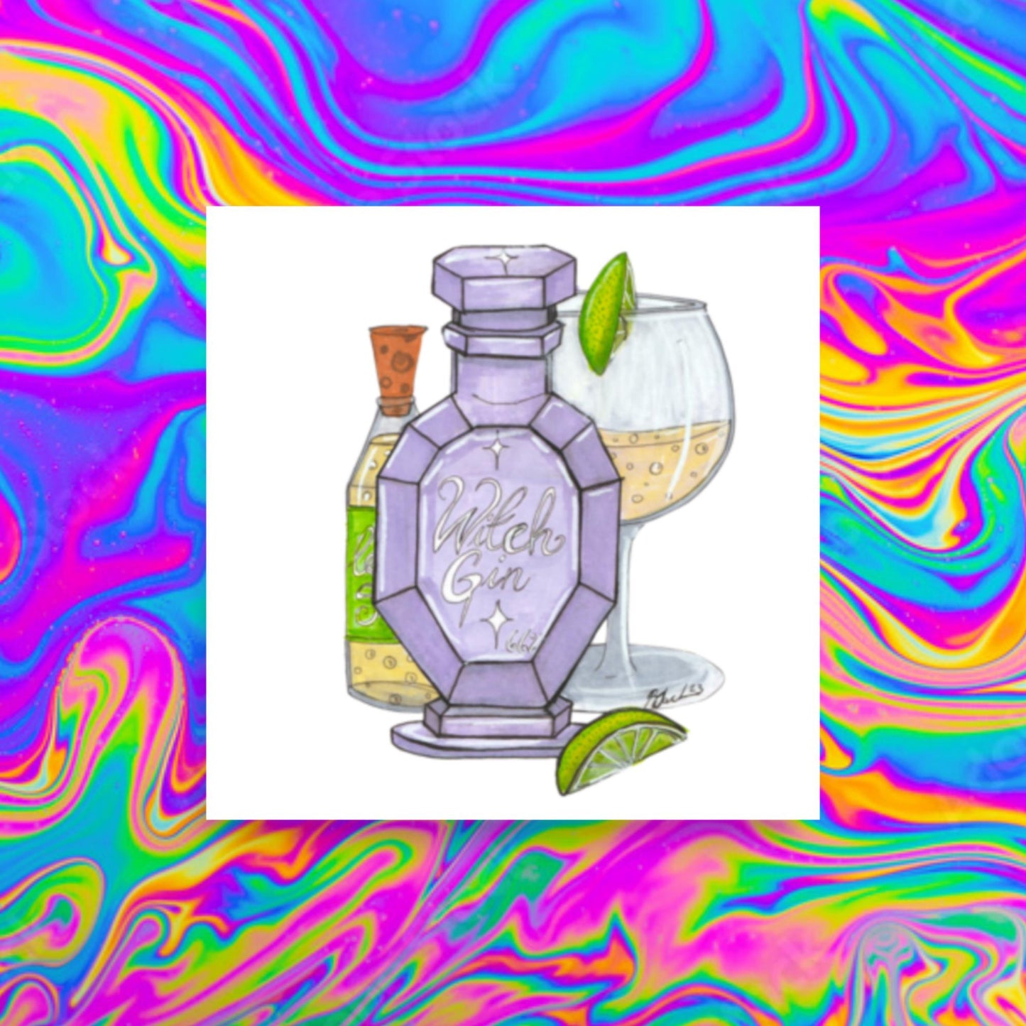 witch gin print
