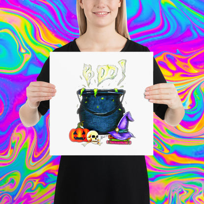 BOO! cauldron print
