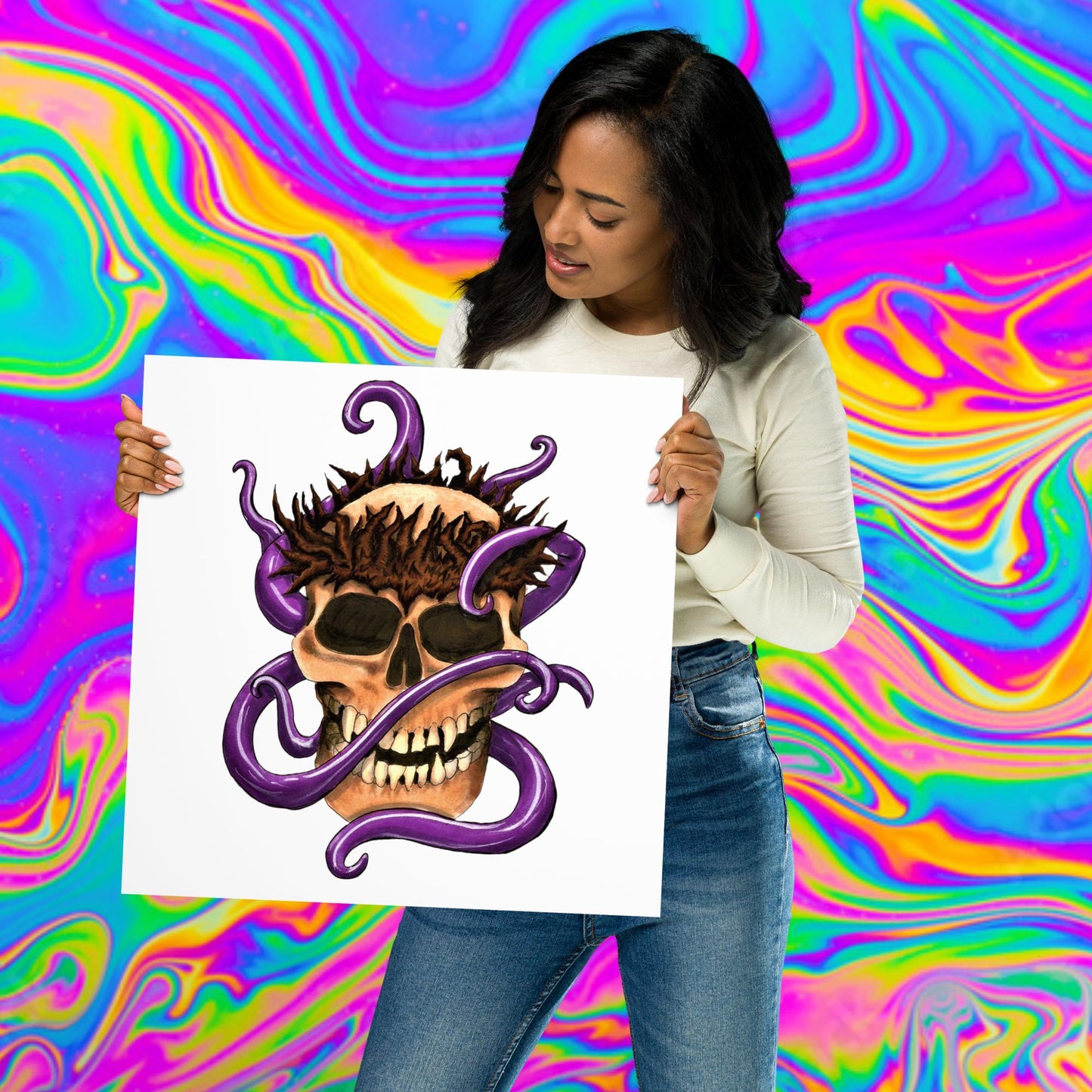 tentacle skull print