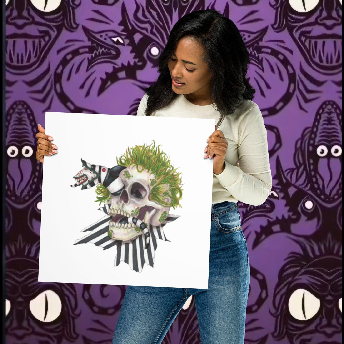Beetle Skull Print