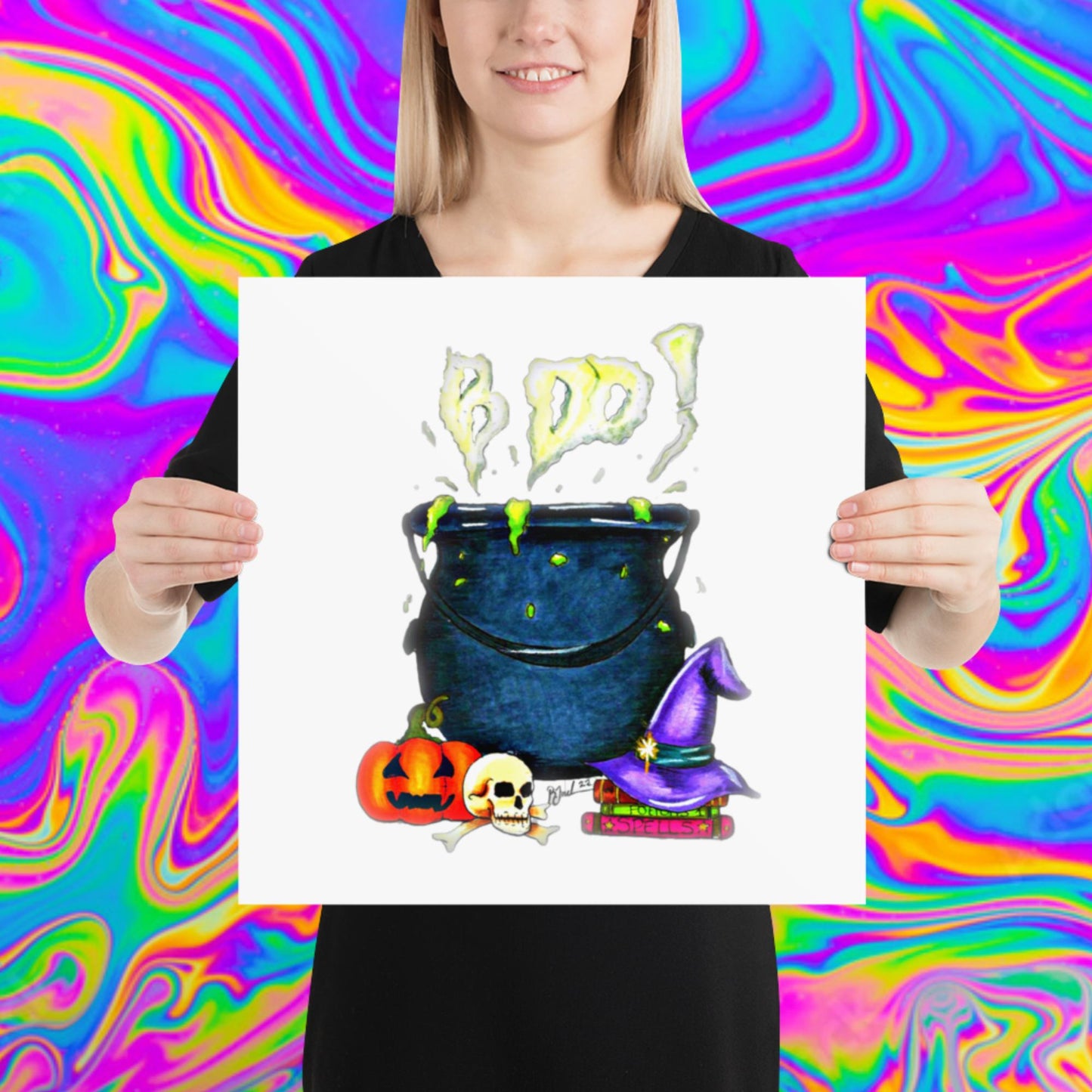BOO! cauldron print