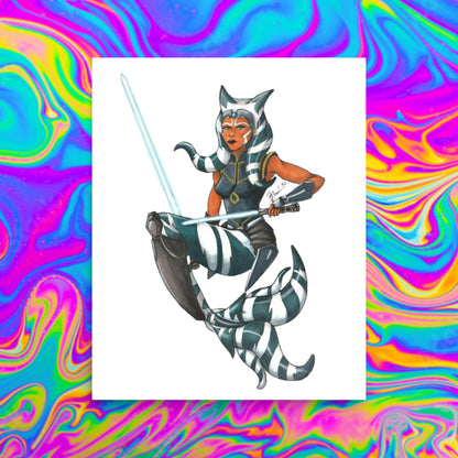 Ahsoka mermaid print
