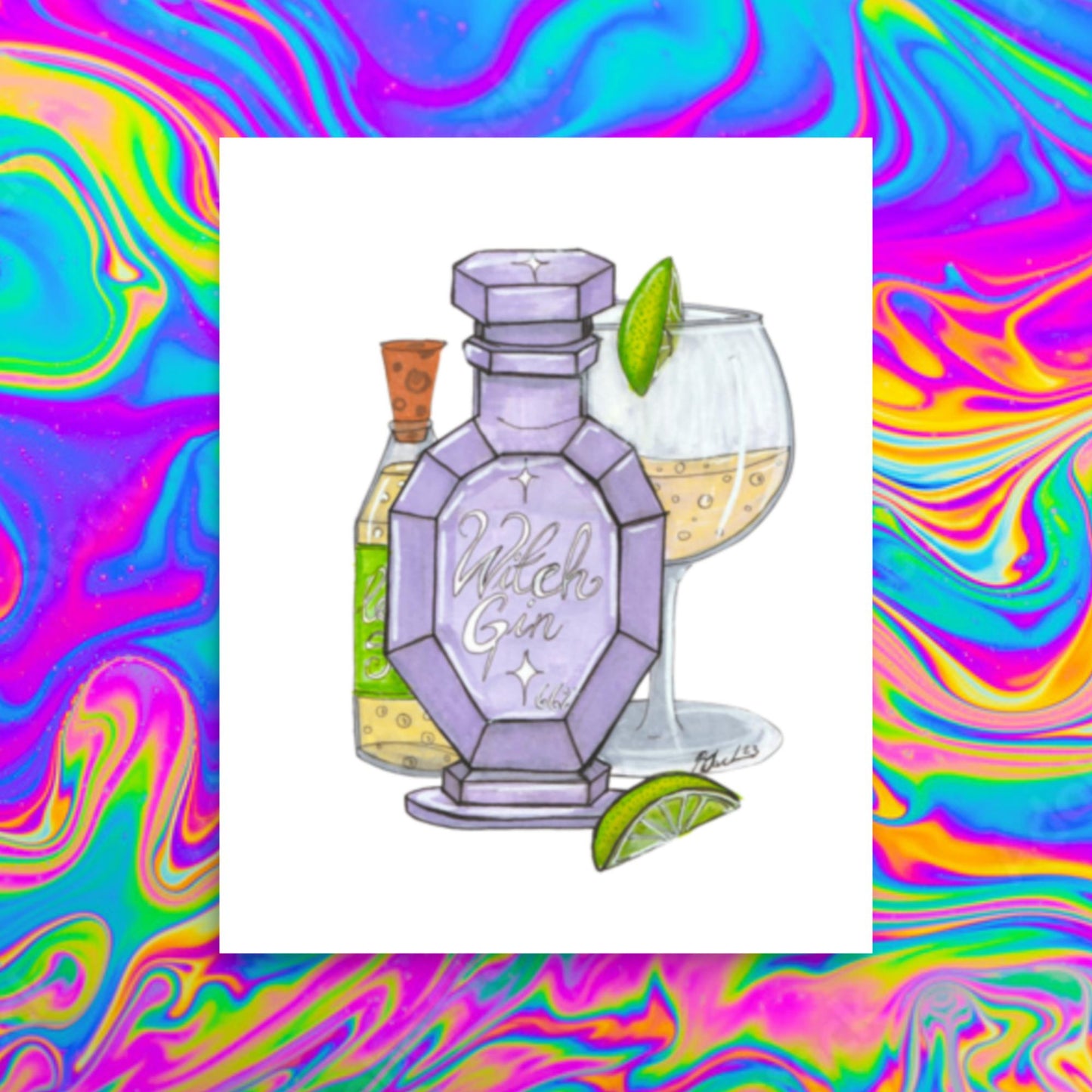witch gin print