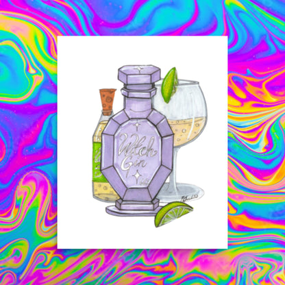 witch gin print