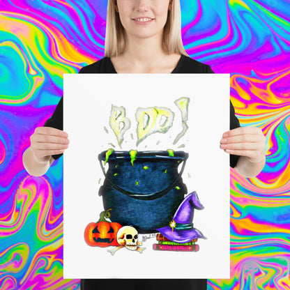 BOO! cauldron print