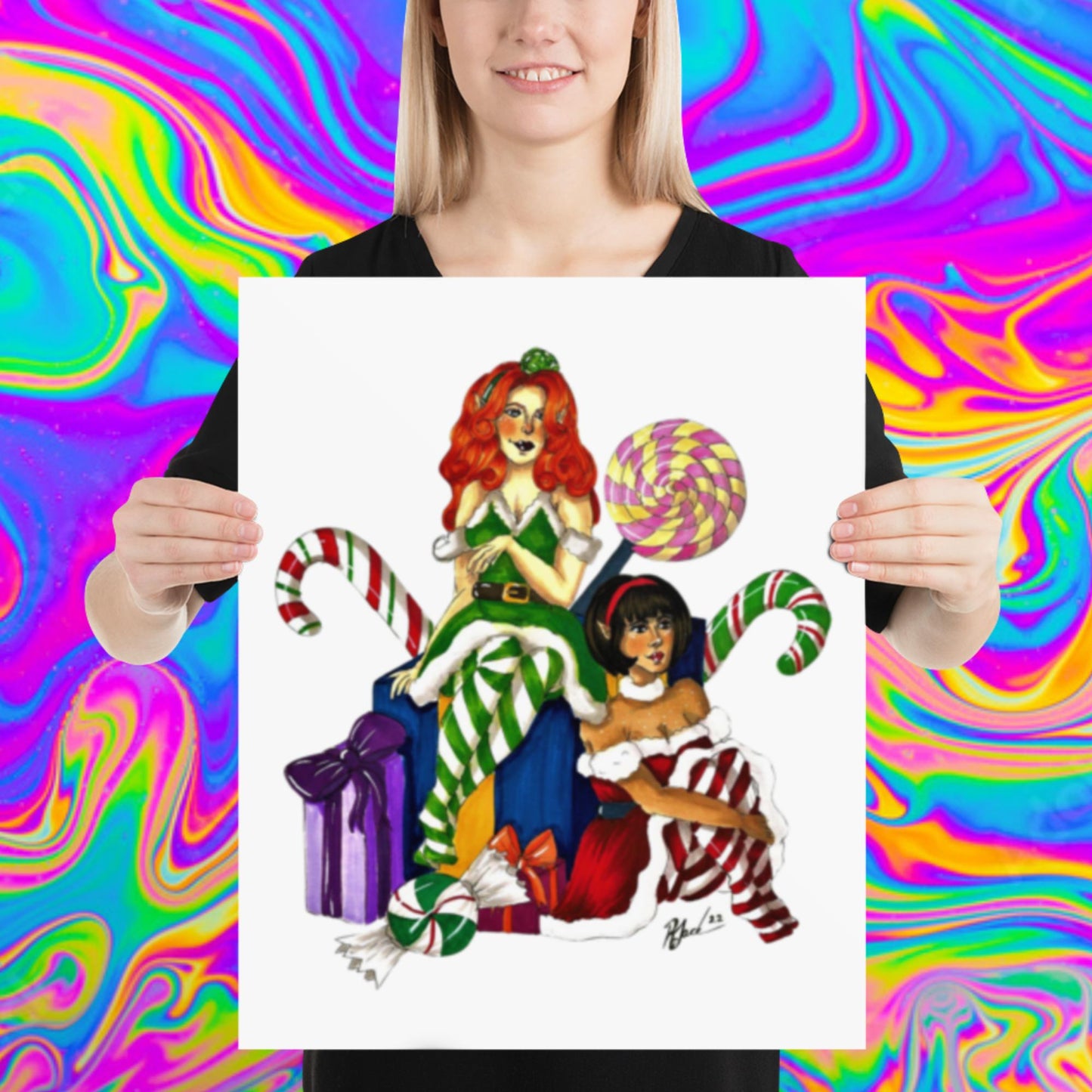 Santa's little helpers print