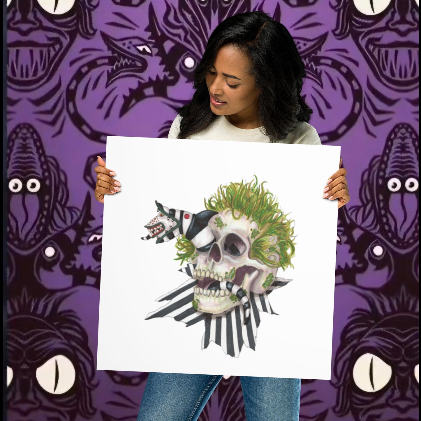 Beetle Skull Print