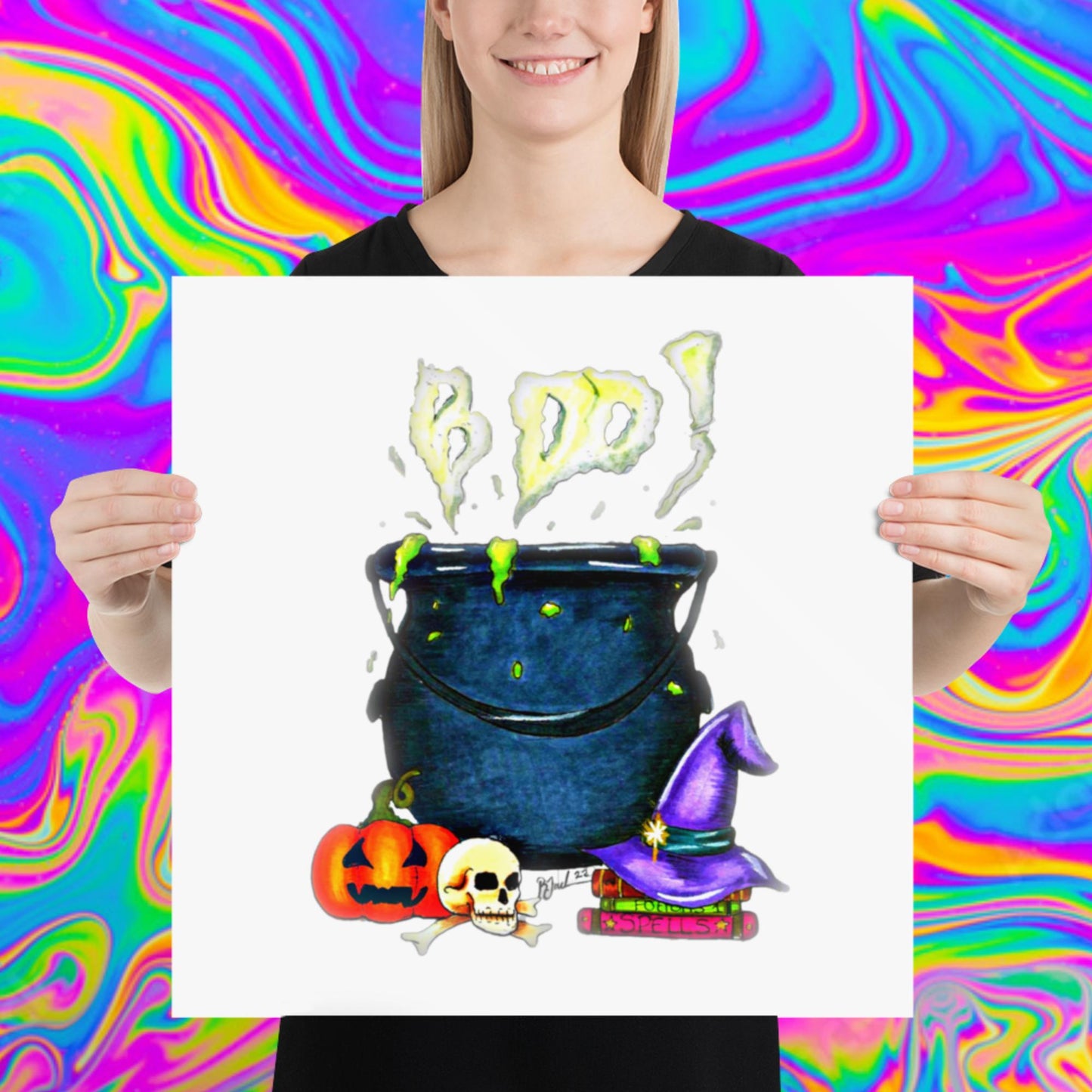 BOO! cauldron print