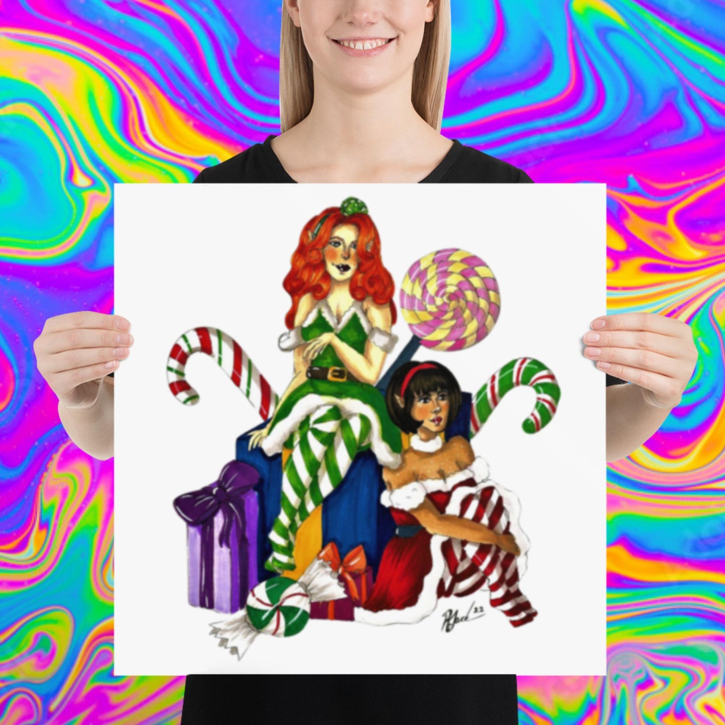 Santa's little helpers print