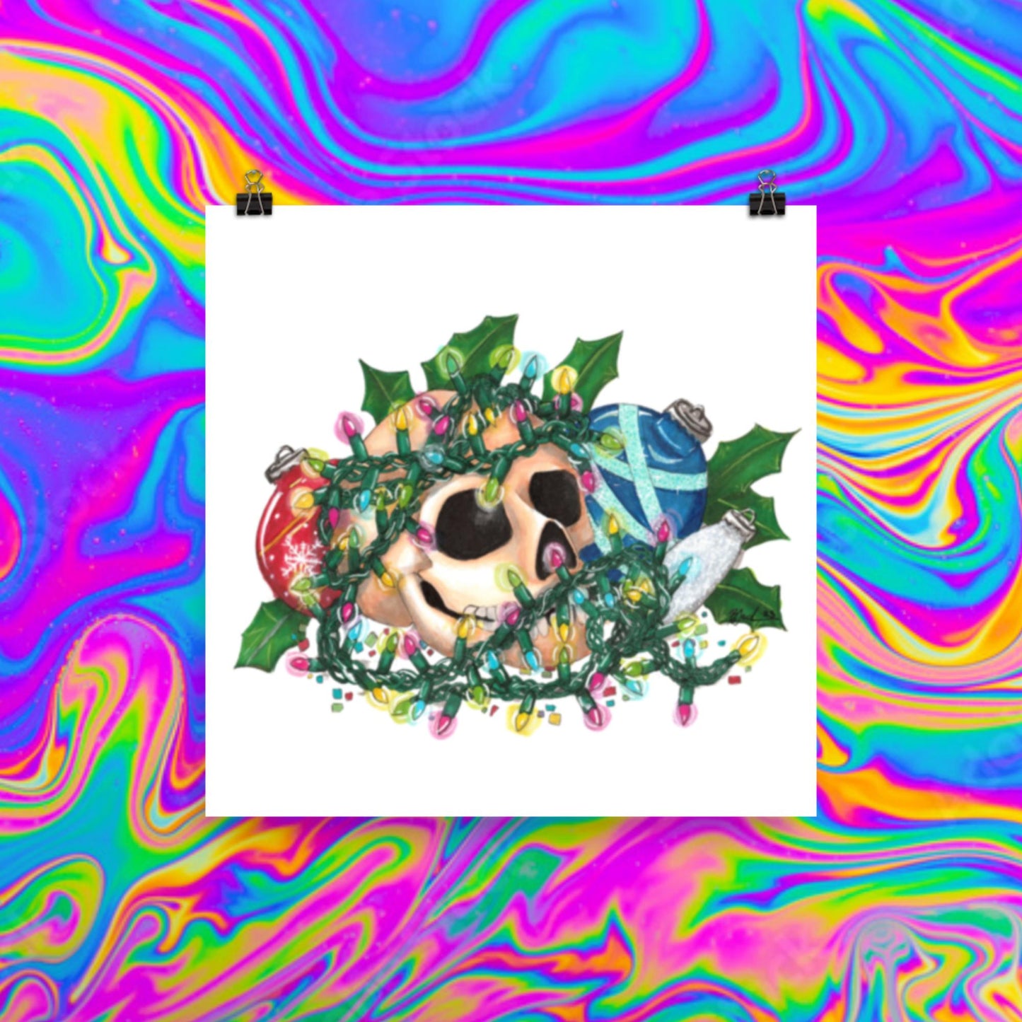 Christmas dec's skull