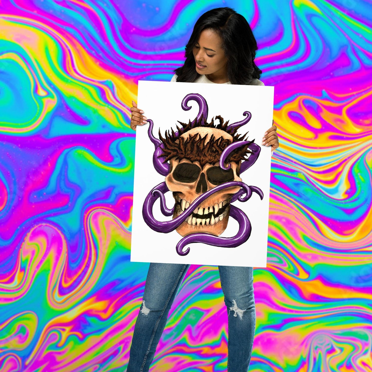tentacle skull print