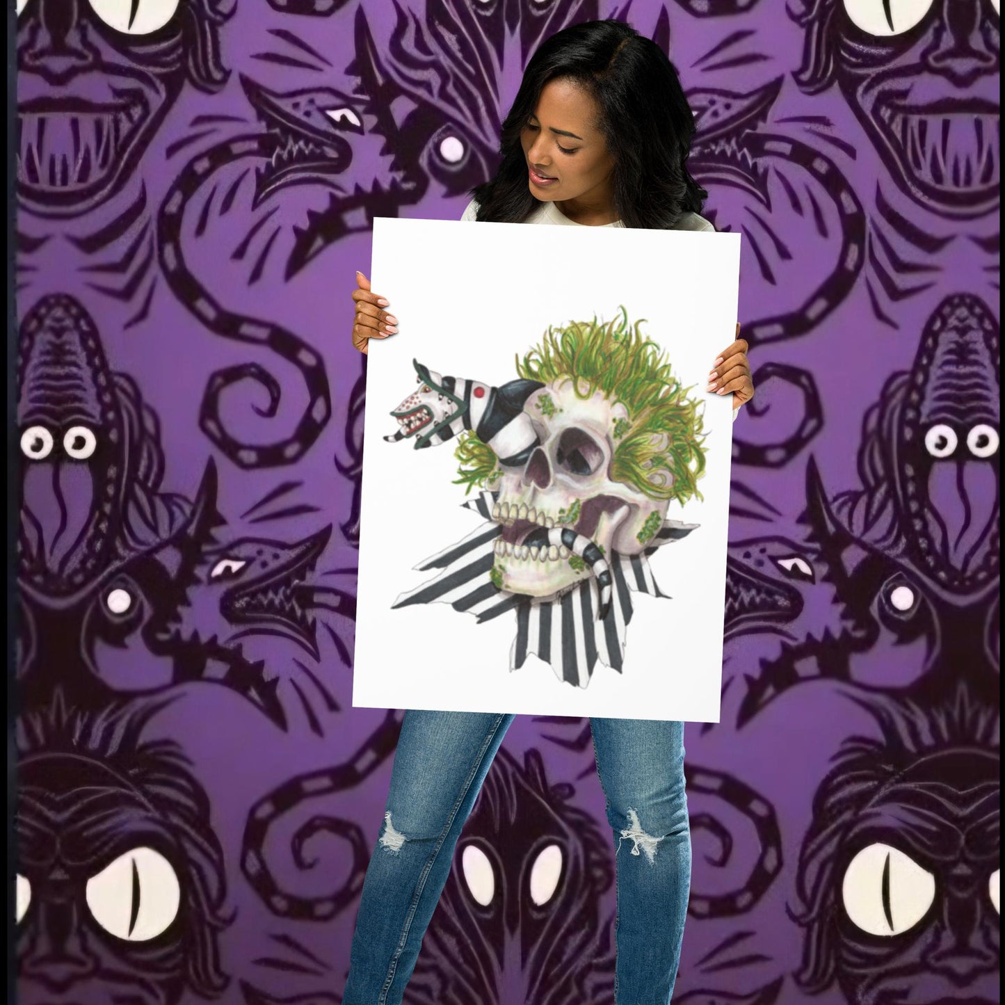 Beetle Skull Print