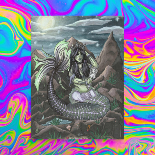 Midnight Mermaid Print