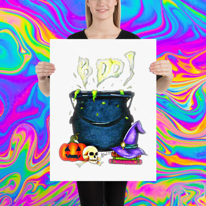 BOO! cauldron print