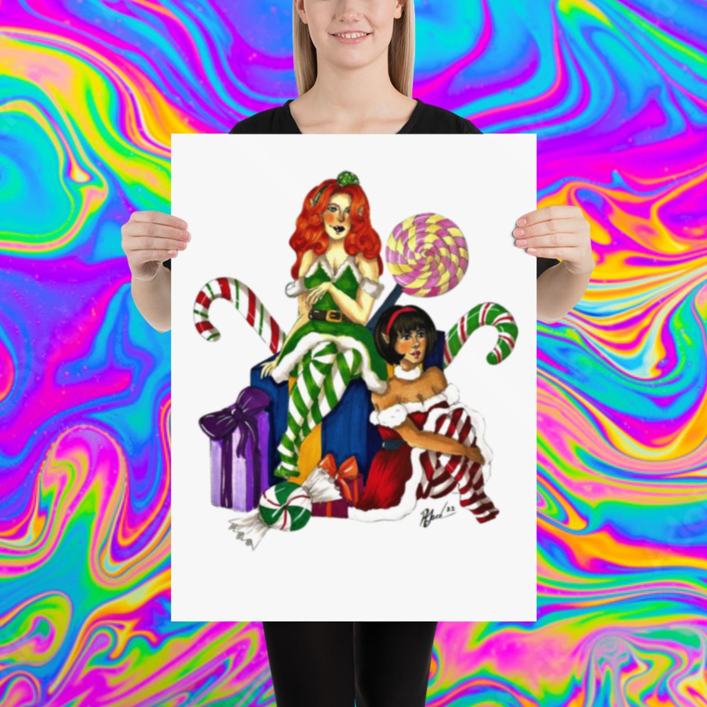 Santa's little helpers print