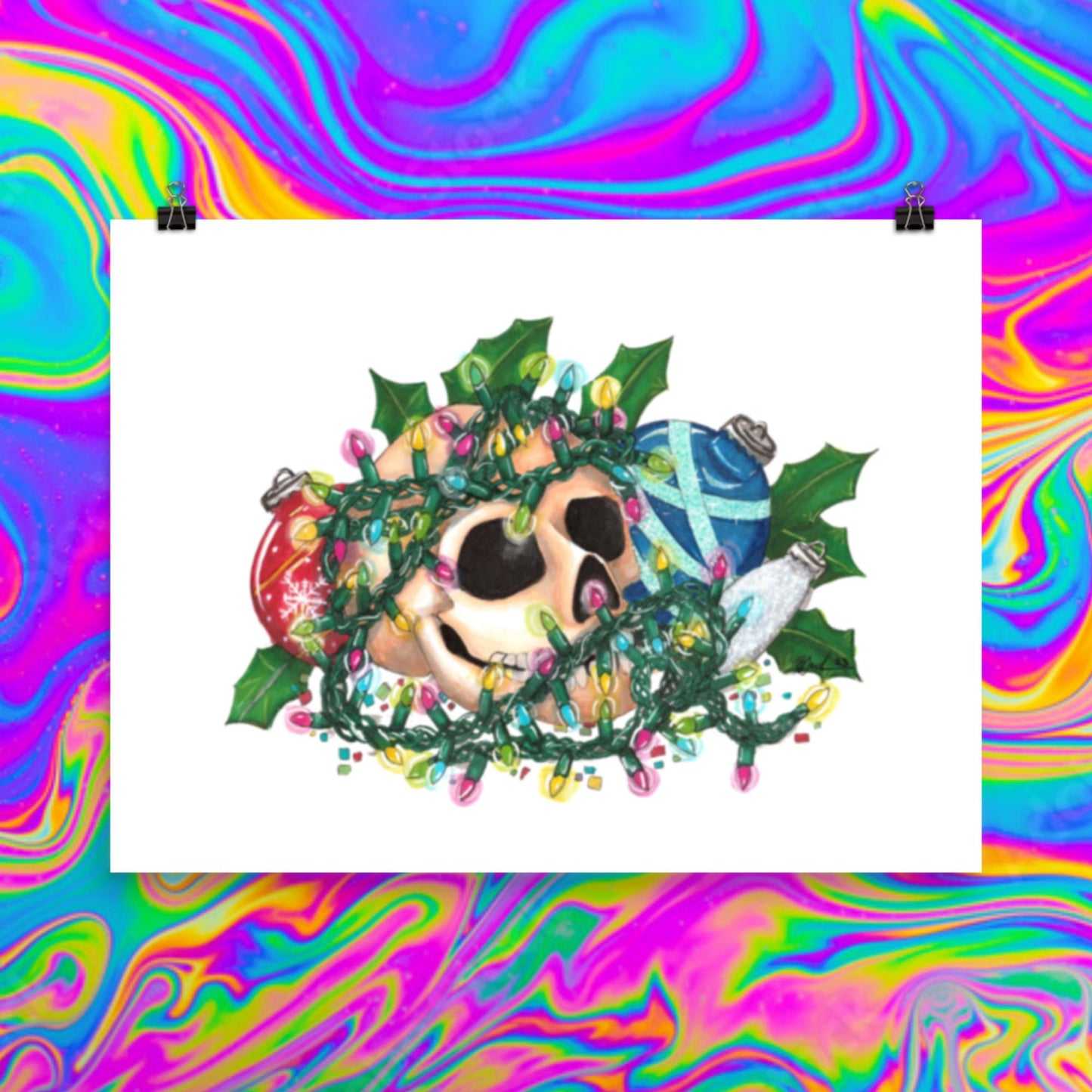 Christmas dec's skull