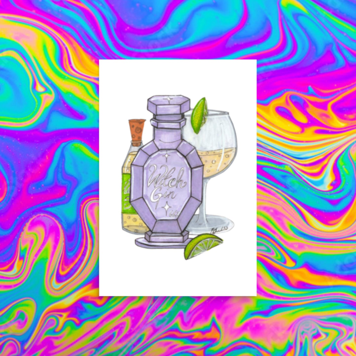 witch gin print