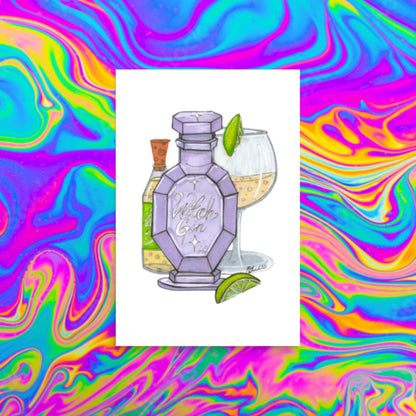 witch gin print