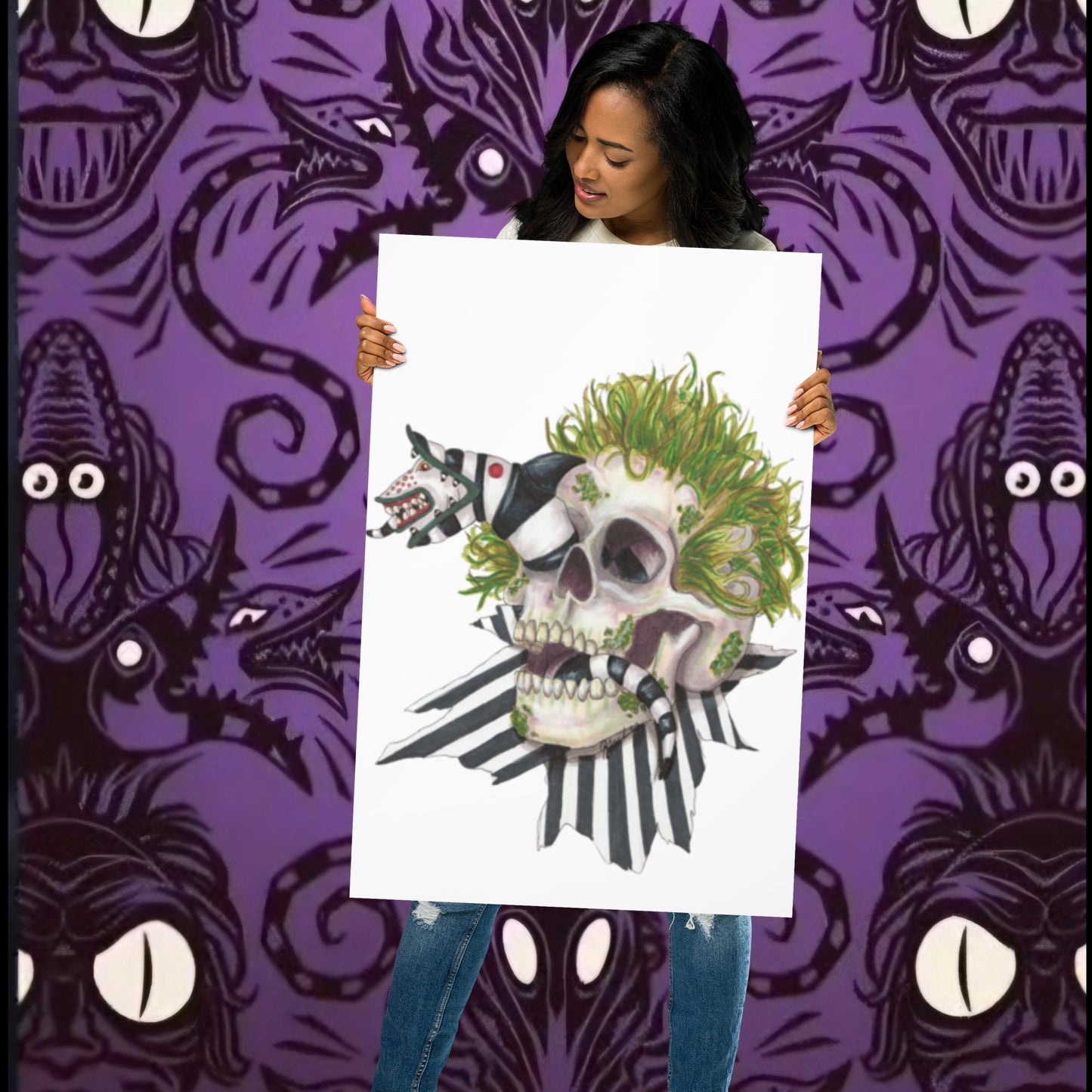 Beetle Skull Print