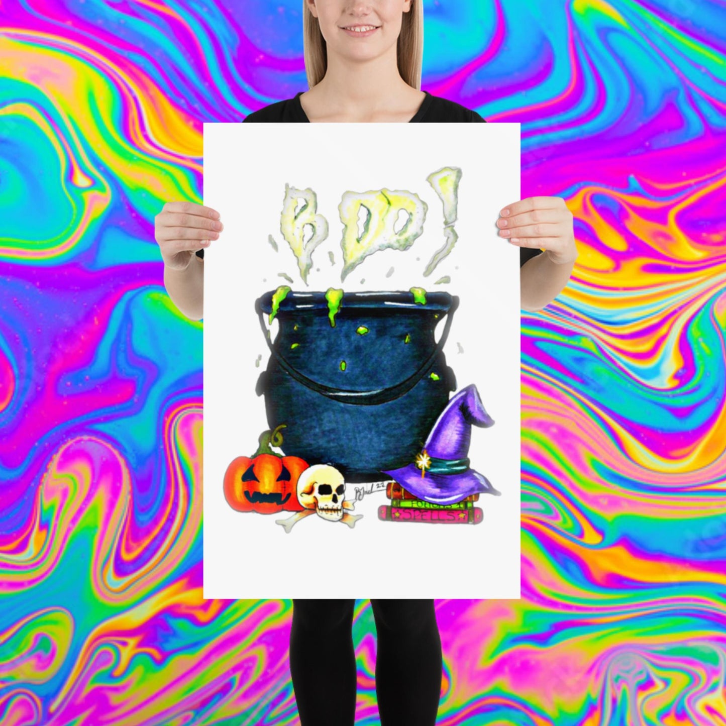 BOO! cauldron print