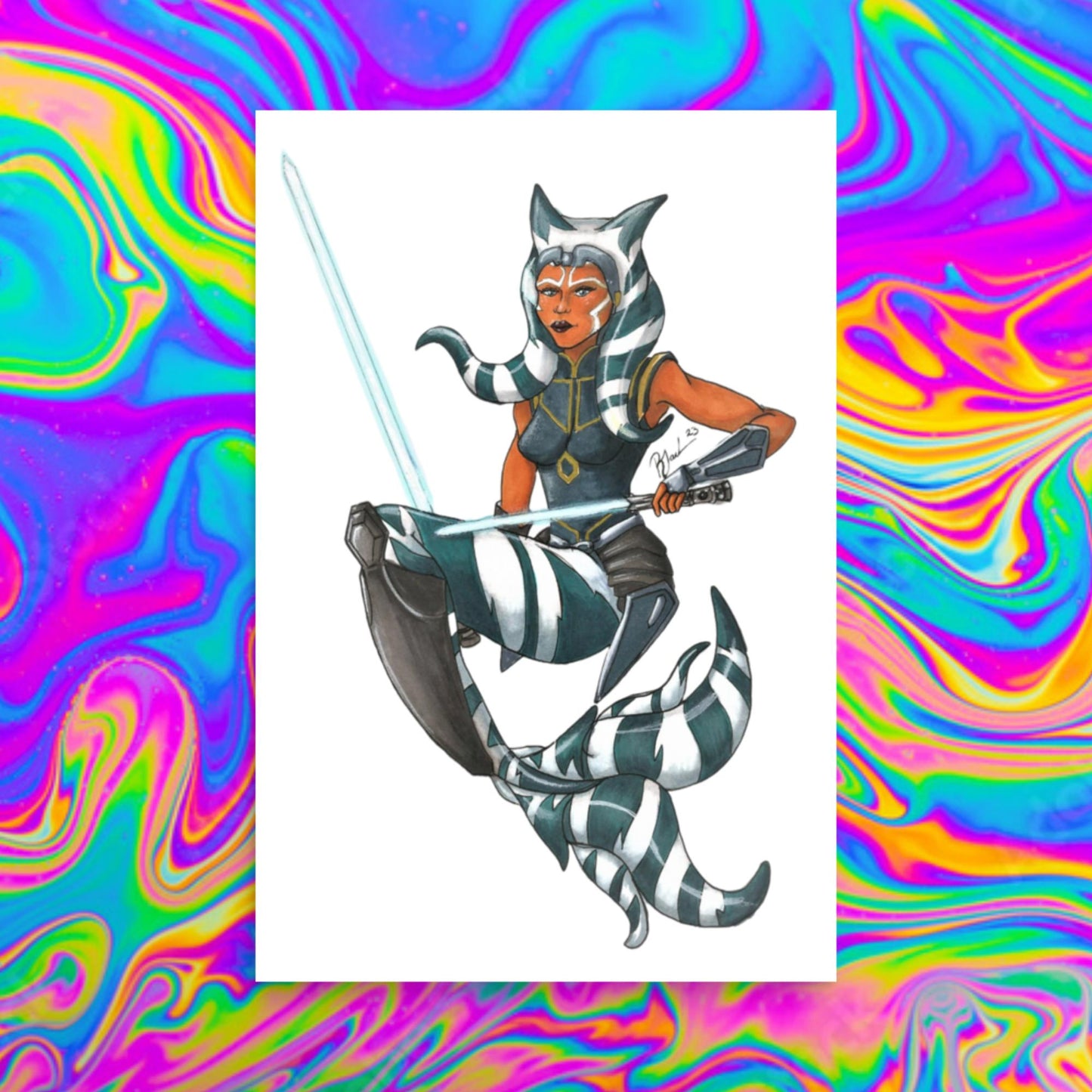 Ahsoka mermaid print