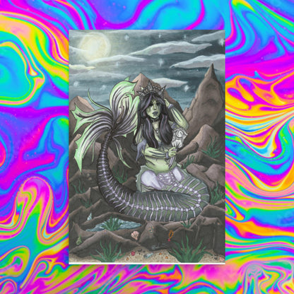 Midnight Mermaid Print