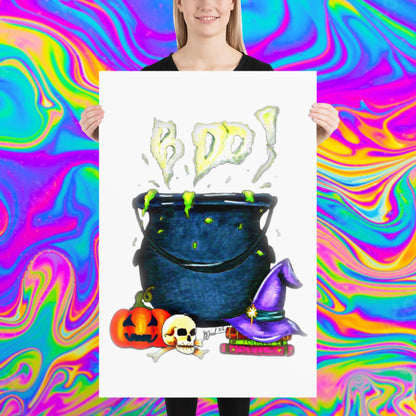 BOO! cauldron print