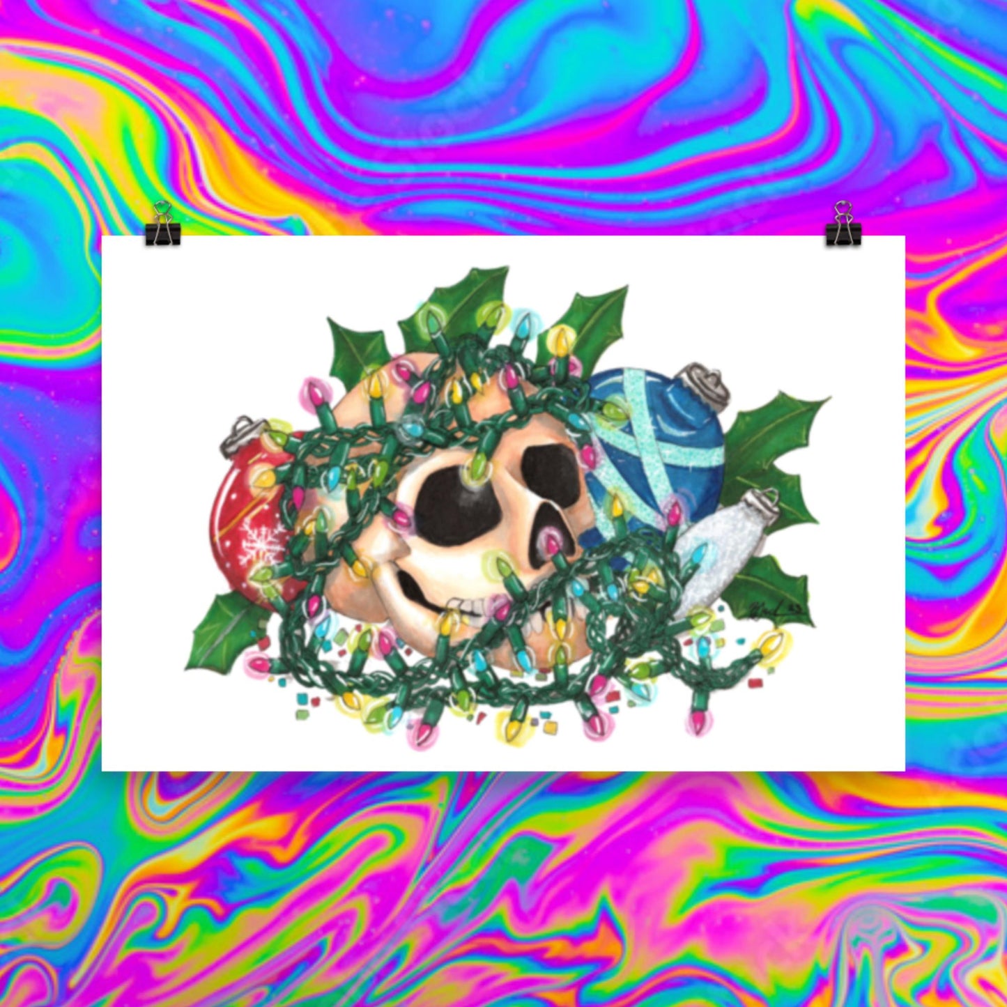 Christmas dec's skull
