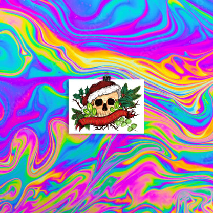 Merry Christmas skull print
