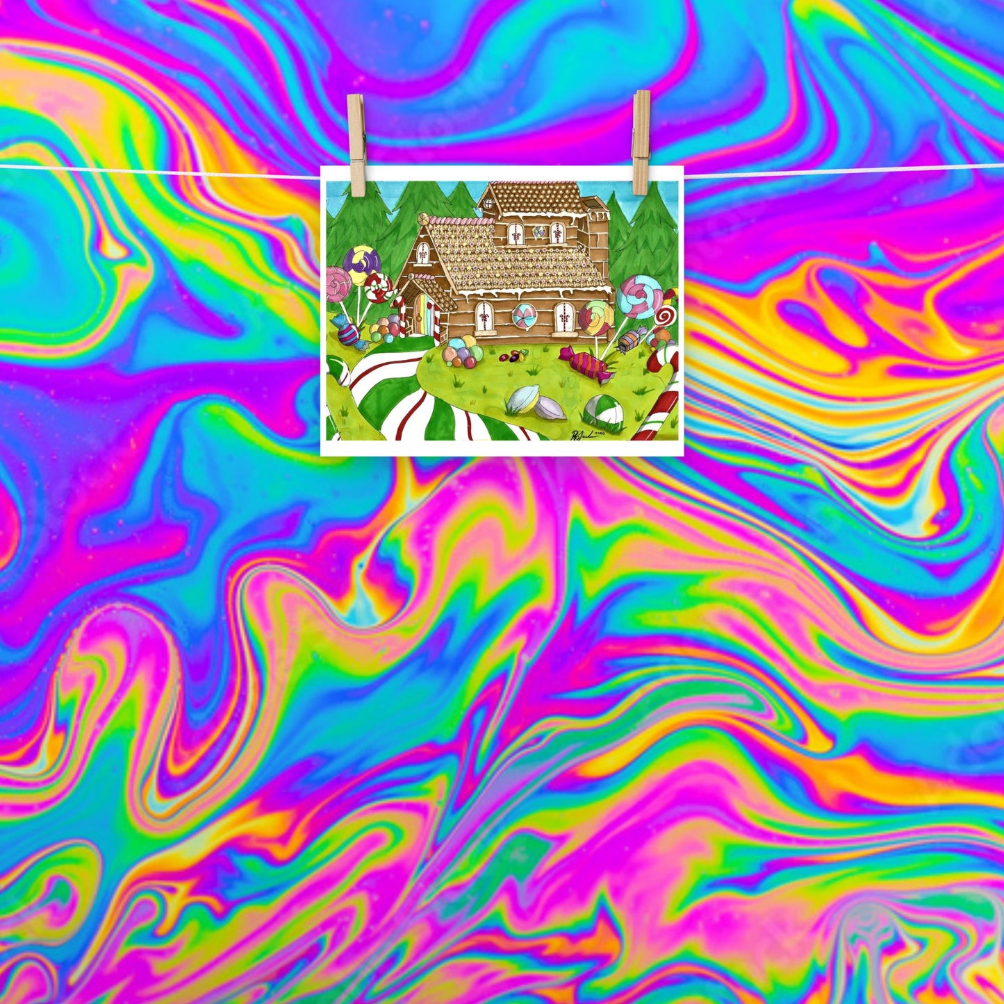 candy land Christmas print