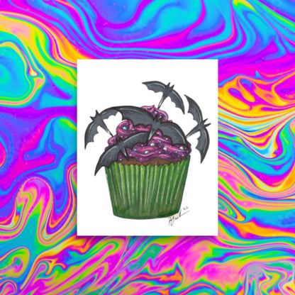 batty cupcake print