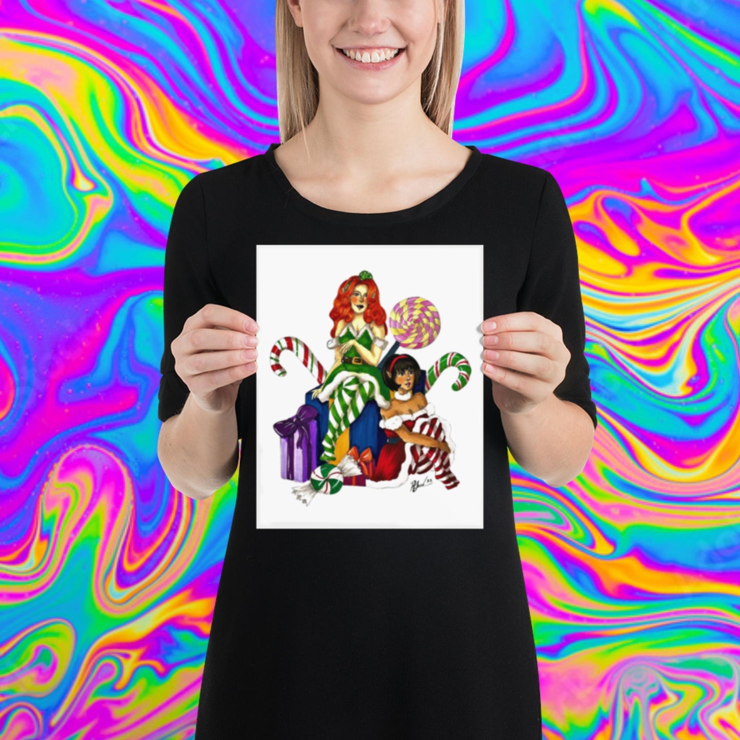 Santa's little helpers print
