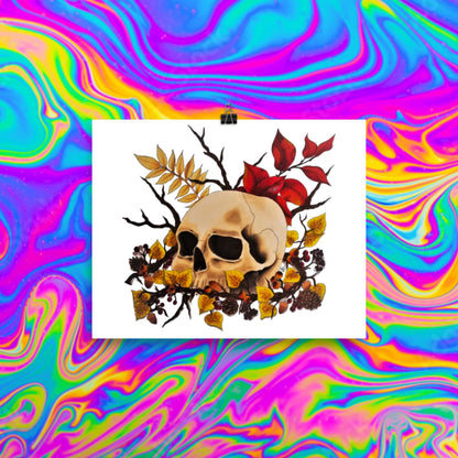 autumn skull print