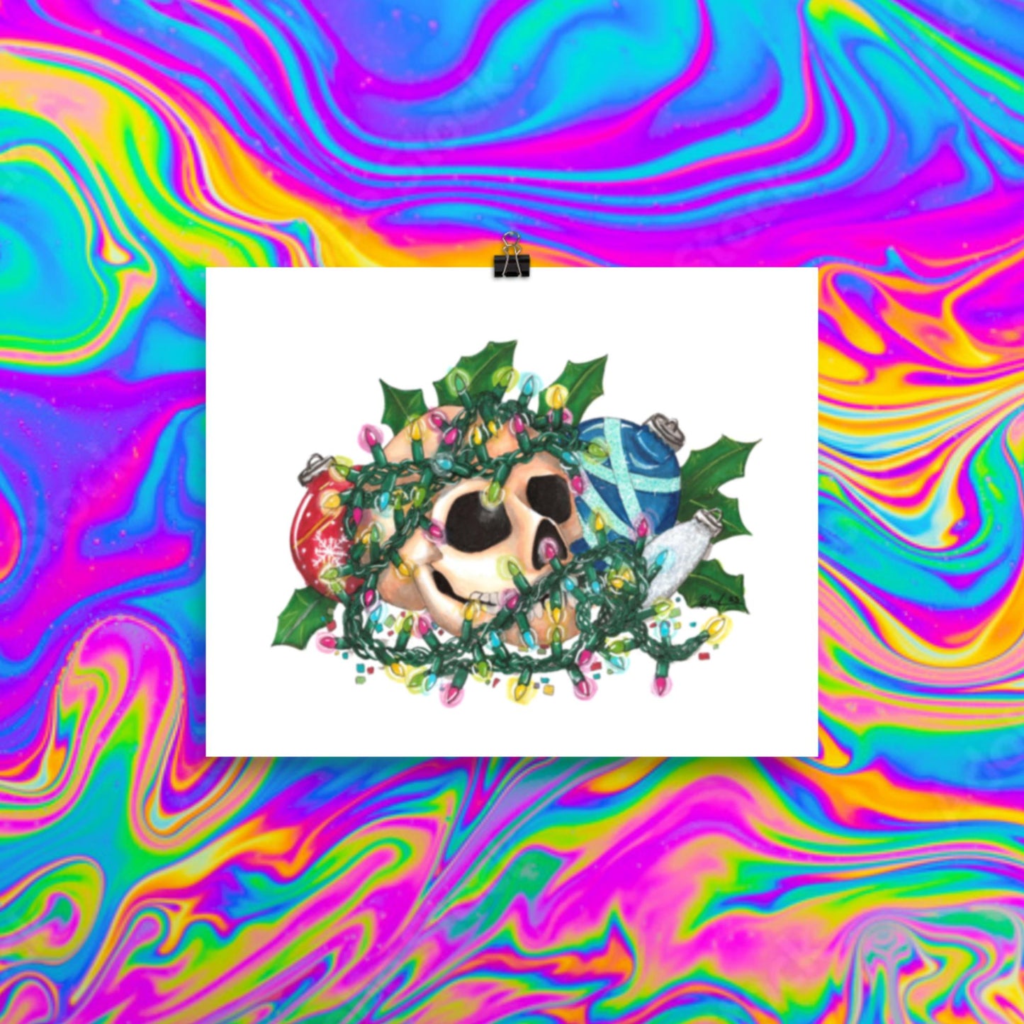 Christmas dec's skull