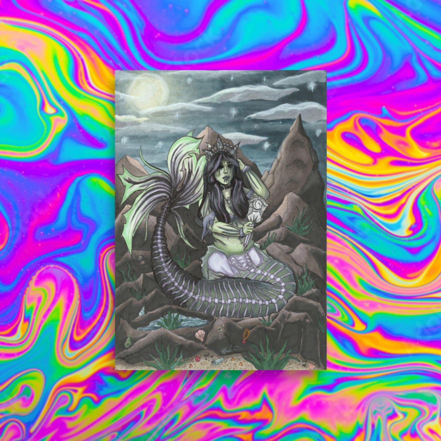 Midnight Mermaid Print
