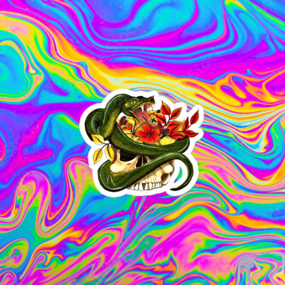autumn snake skull Bubble-free stickers