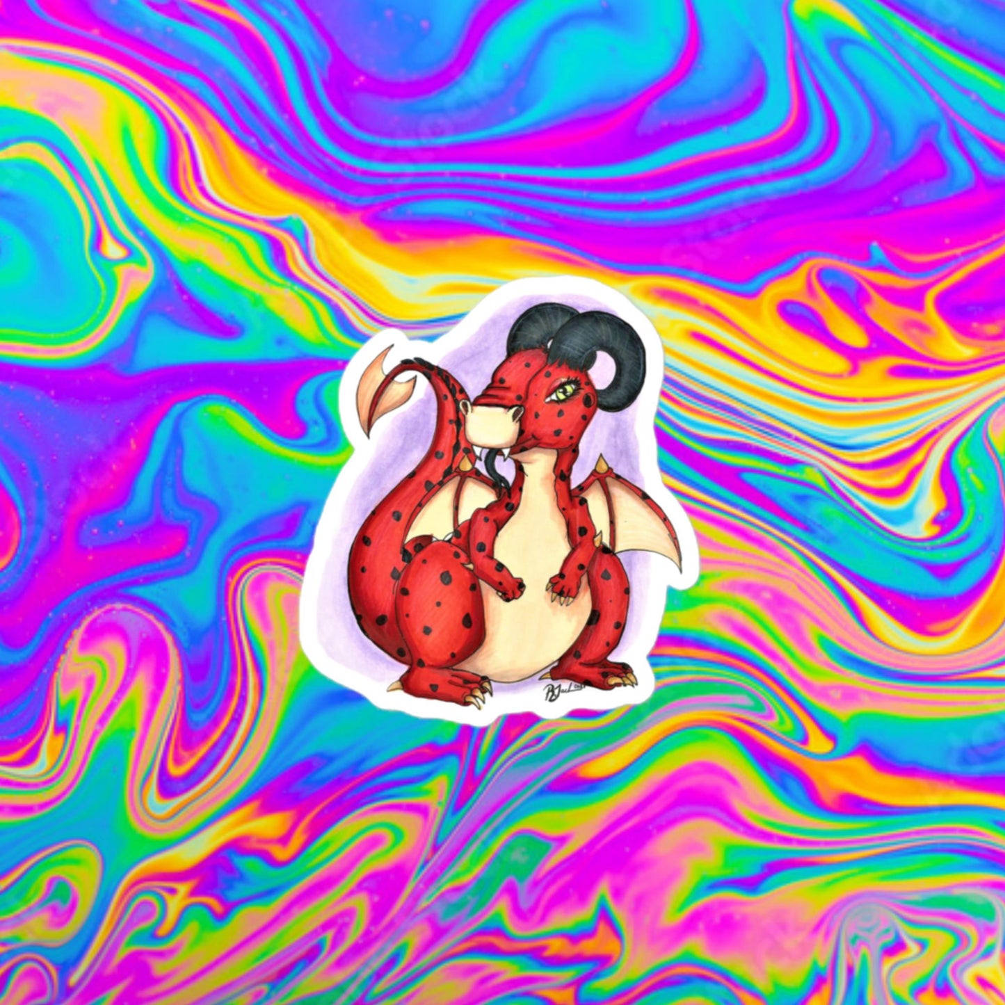 Little Red Dragon Bubble-free stickers