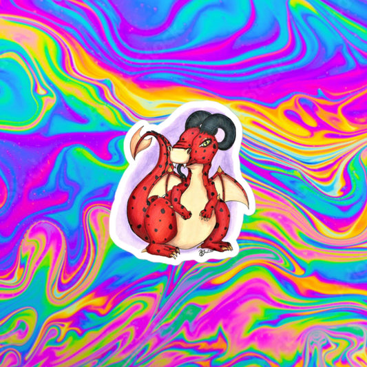 Little Red Dragon Bubble-free stickers