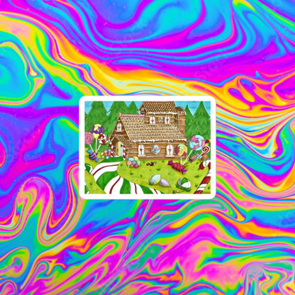 candy land Christmas Bubble-free stickers
