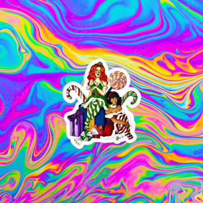Santa's little helpers Bubble-free stickers