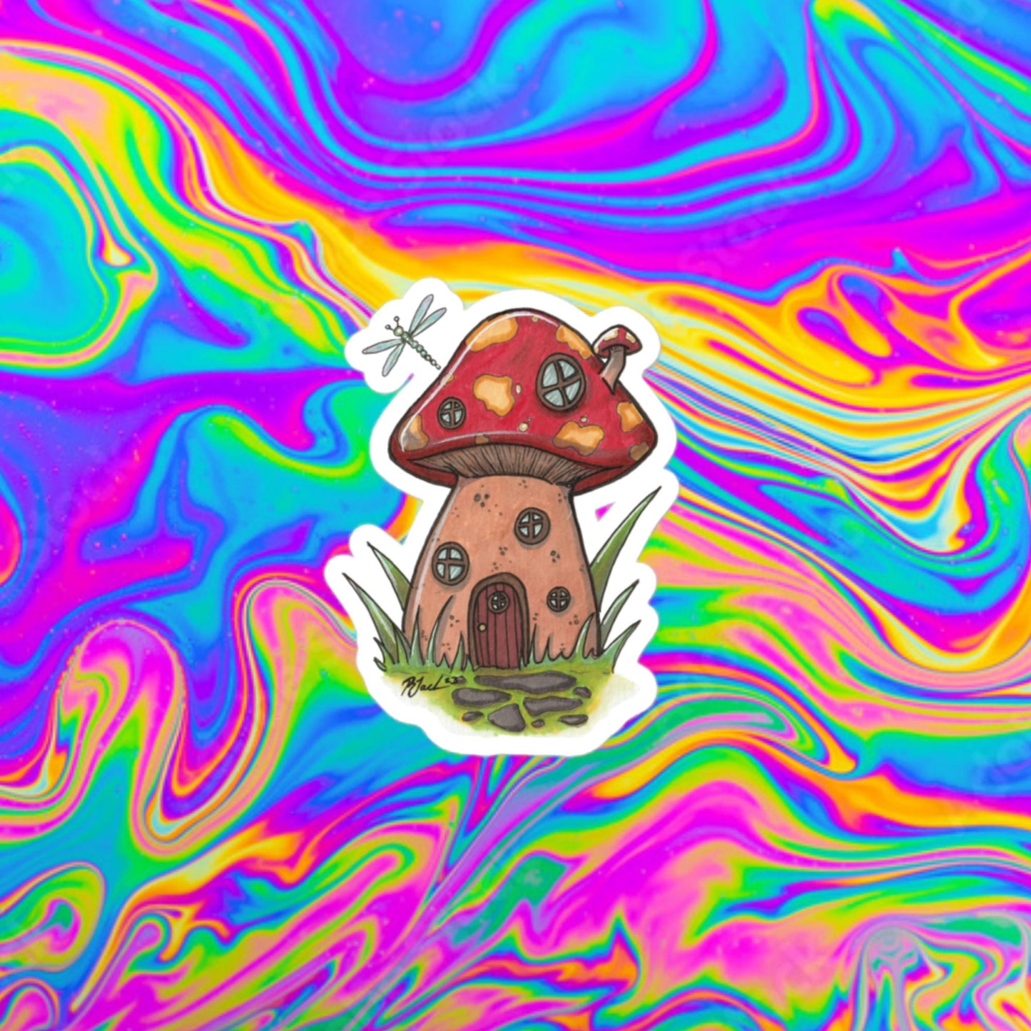 tiny mushy home stickers