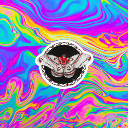 Red moth Bubble-free stickers