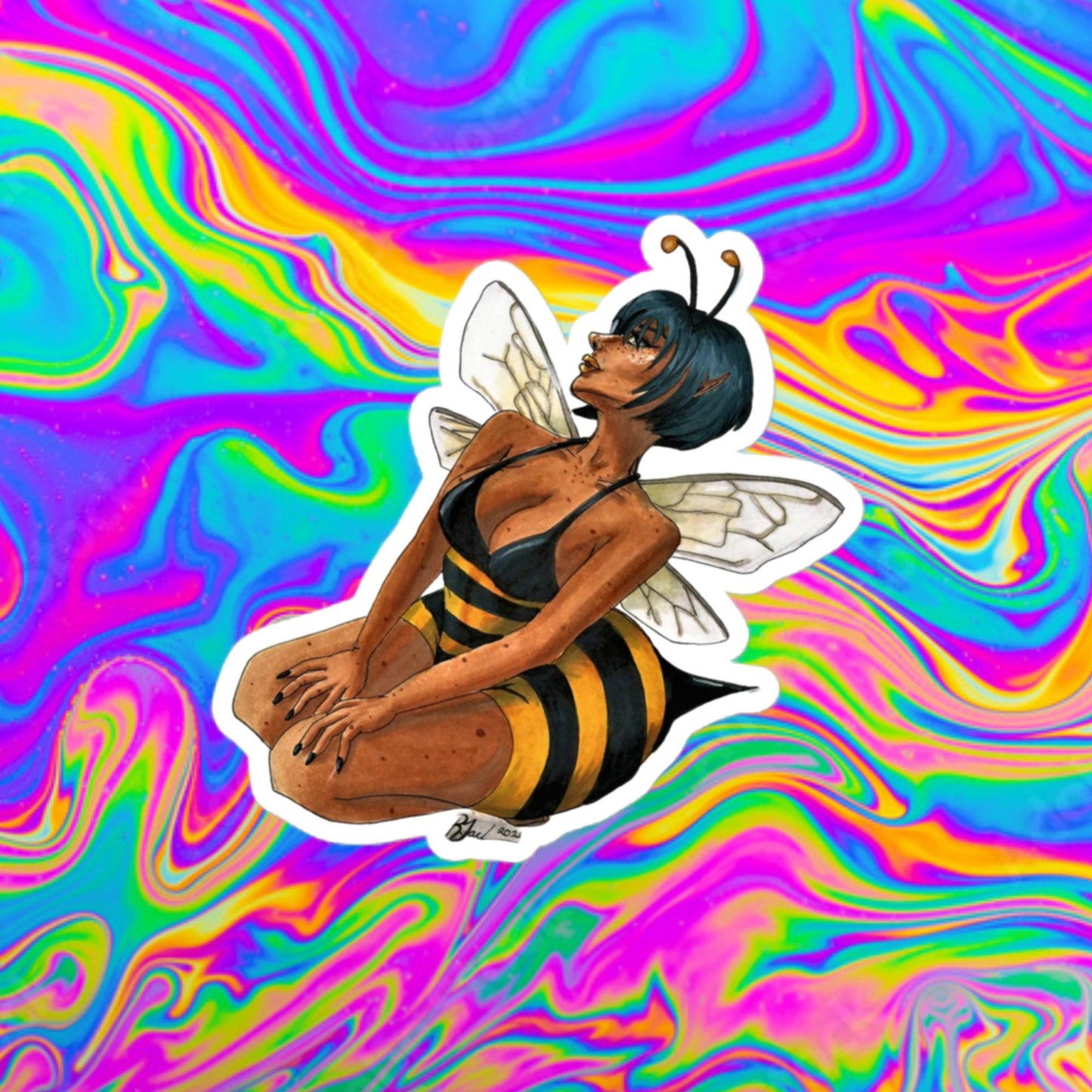 best bee-haviour Bubble-free stickers